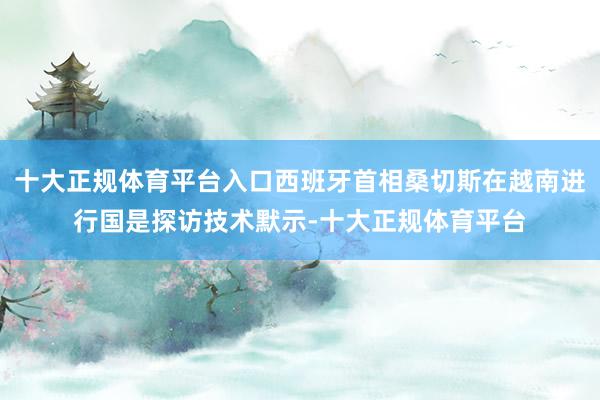 十大正规体育平台入口西班牙首相桑切斯在越南进行国是探访技术默示-十大正规体育平台