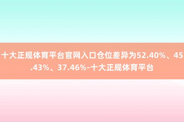十大正规体育平台官网入口仓位差异为52.40%、45.43%、37.46%-十大正规体育平台