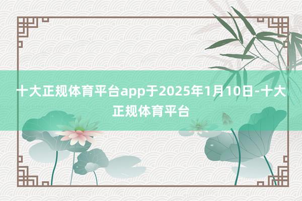 十大正规体育平台app于2025年1月10日-十大正规体育平台