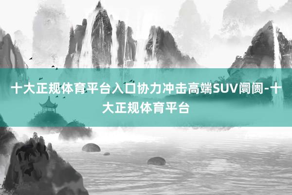 十大正规体育平台入口协力冲击高端SUV阛阓-十大正规体育平台